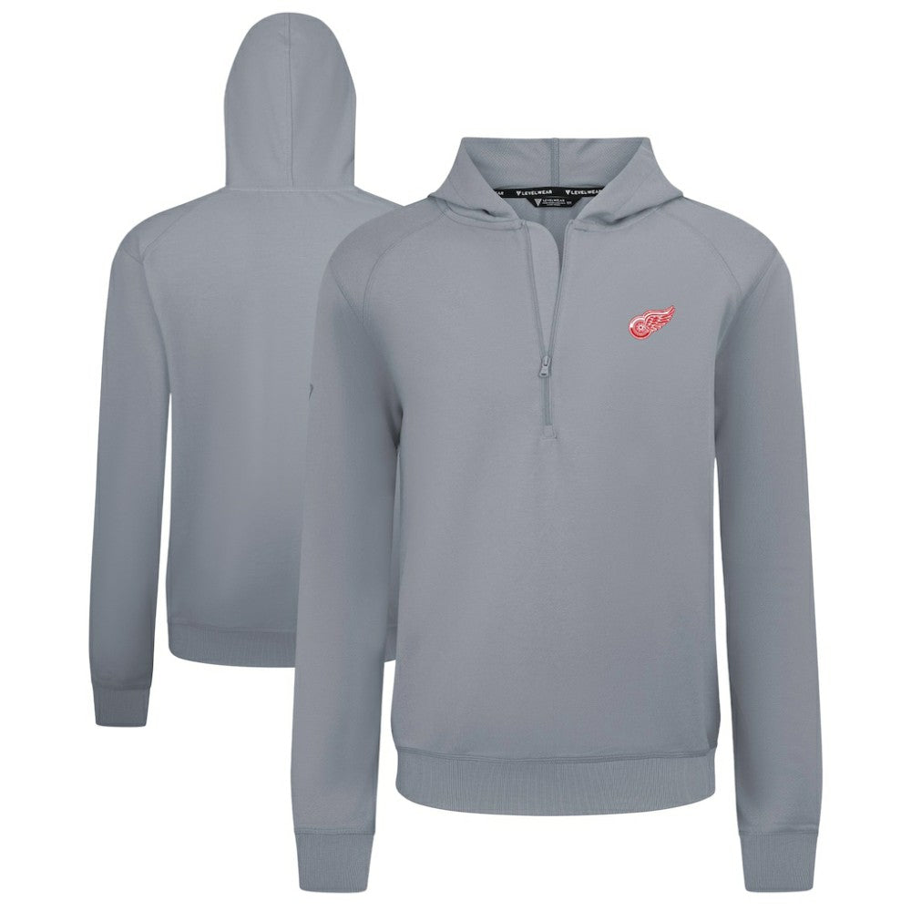 Detroit Red Wings - Levelwear Technic Quarter-Zip Pullover Hoodie Gray