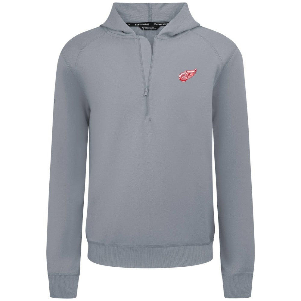 Detroit Red Wings - Levelwear Technic Quarter-Zip Pullover Hoodie Gray