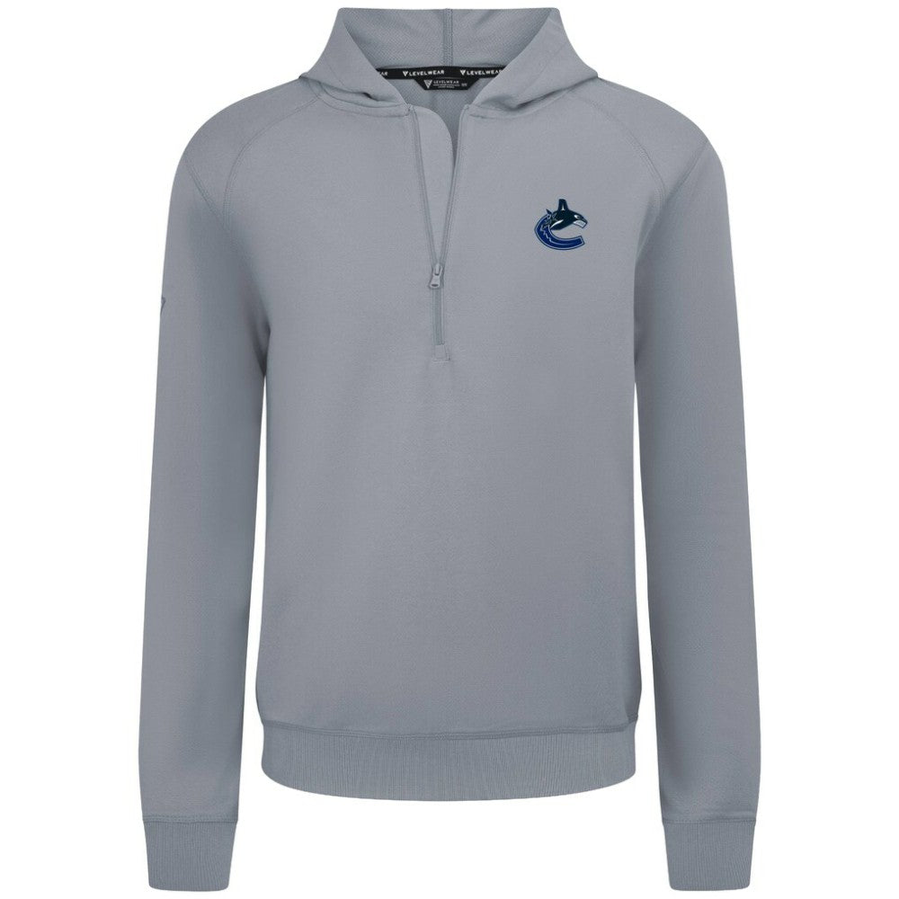 Vancouver Canucks - Levelwear Technic Quarter-Zip Pullover Hoodie Gray