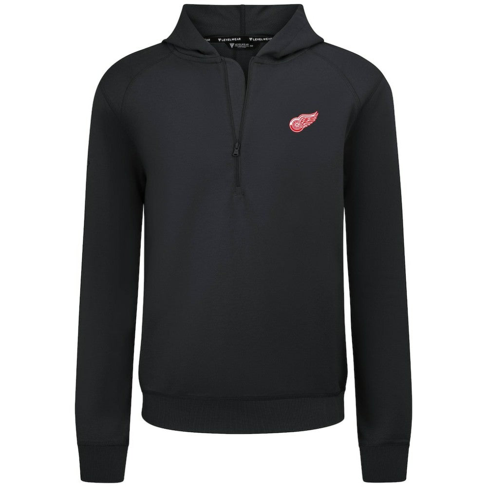 Detroit Red Wings - Levelwear Technic Quarter-Zip Pullover Hoodie Black