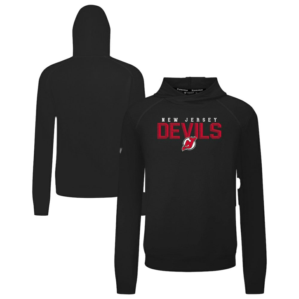 New Jersey Devils - Levelwear Mandate Carve Tri-Blend Pullover Hoodie Black