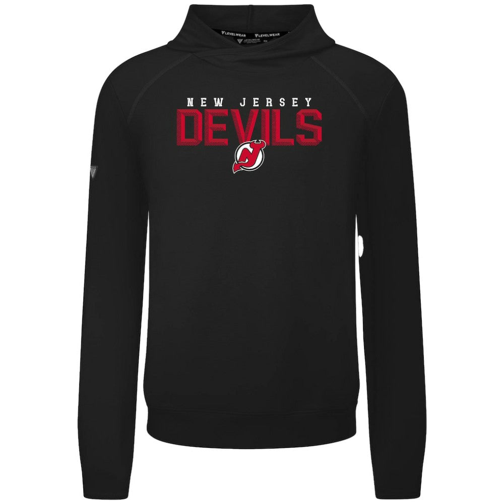 New Jersey Devils - Levelwear Mandate Carve Tri-Blend Pullover Hoodie Black
