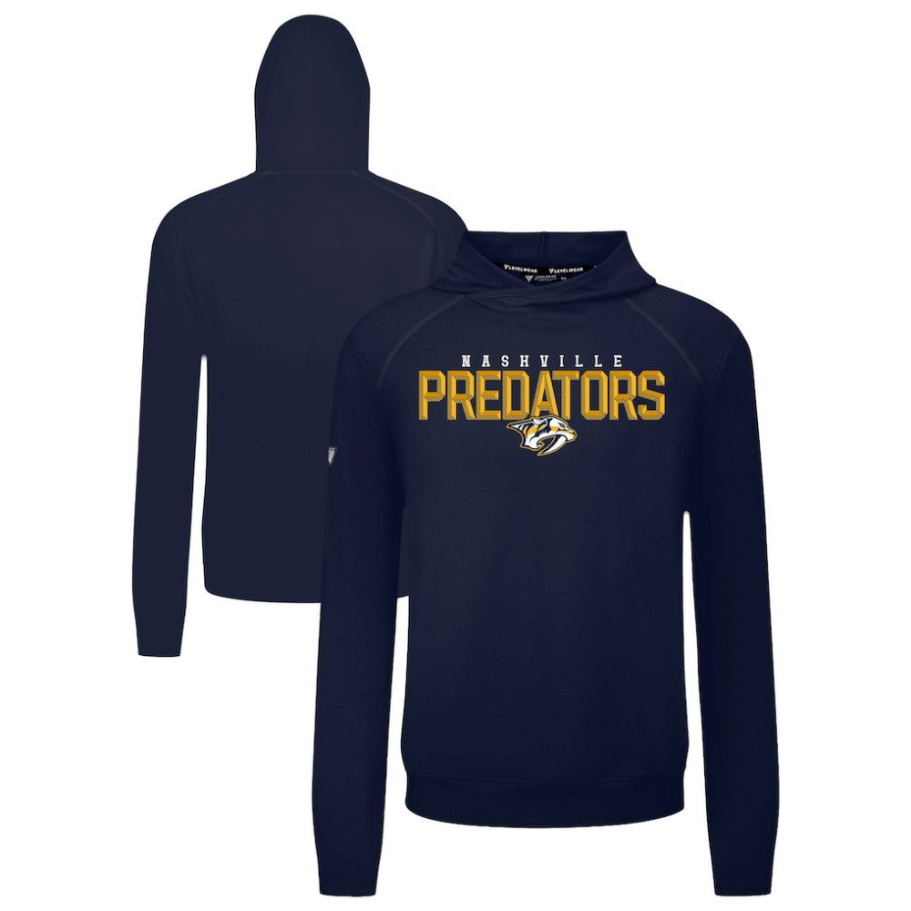 Nashville Predators - Levelwear Mandate Carve Tri-Blend Pullover Hoodie Navy