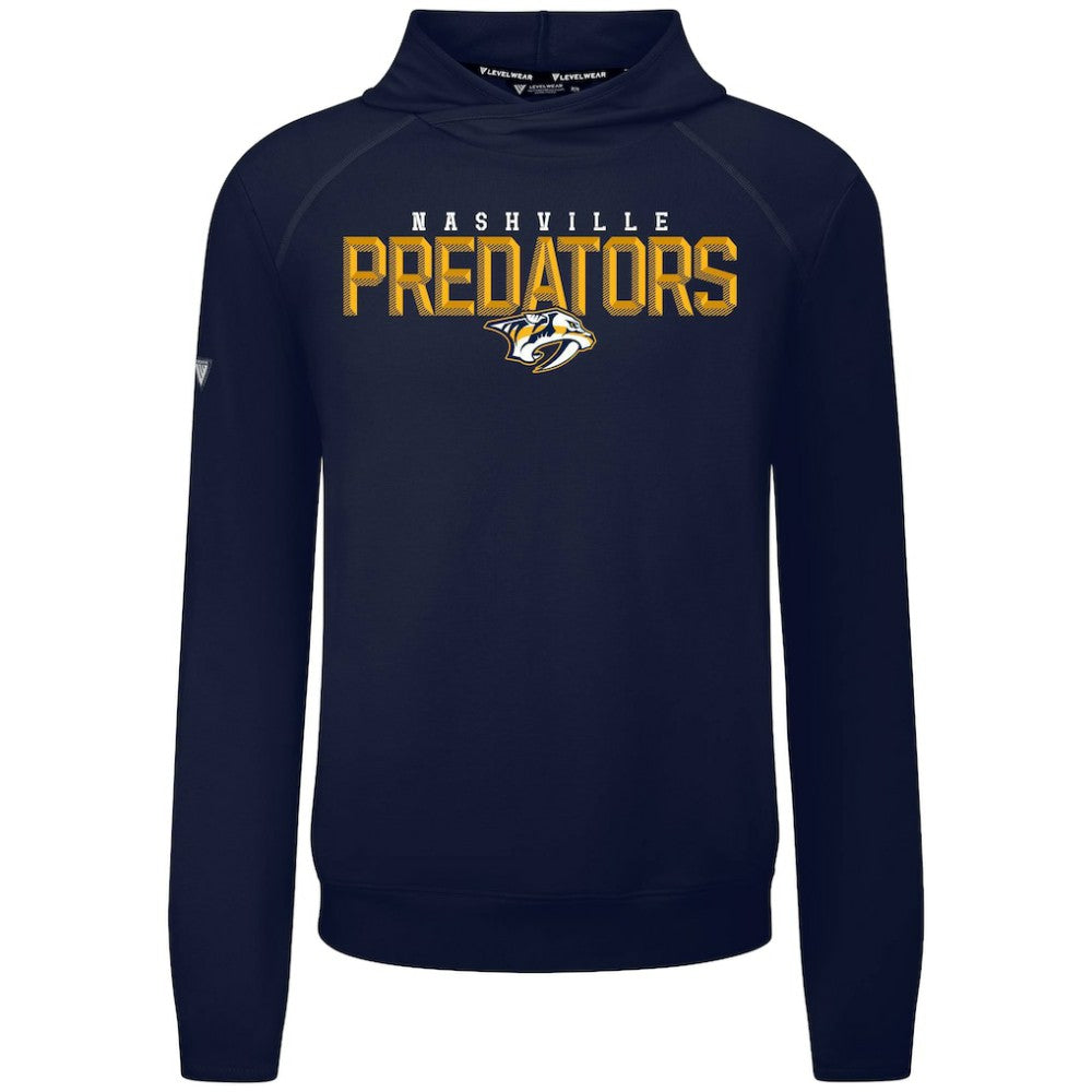 Nashville Predators - Levelwear Mandate Carve Tri-Blend Pullover Hoodie Navy