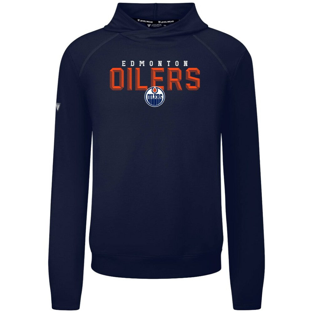 Edmonton Oilers - Levelwear Mandate Carve Tri-Blend Pullover Hoodie Navy