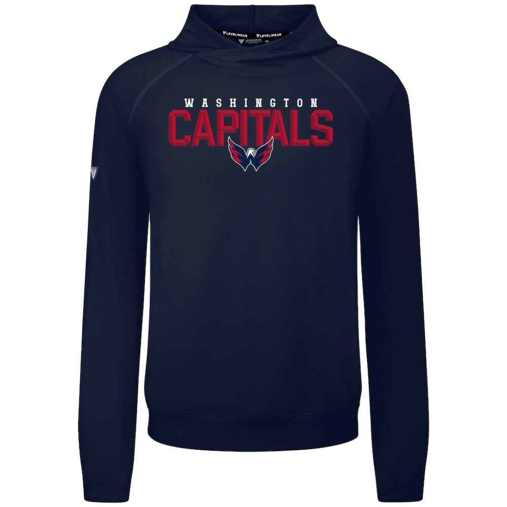 Washington Capitals Levelwear Mandate Carve Tri-Blend Pullover Hoodie Navy