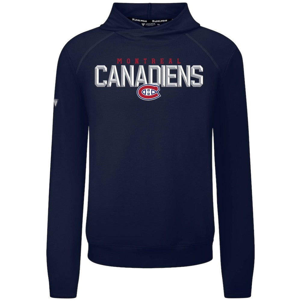 Montreal Canadiens - Levelwear Mandate Carve Tri-Blend Pullover Hoodie Navy