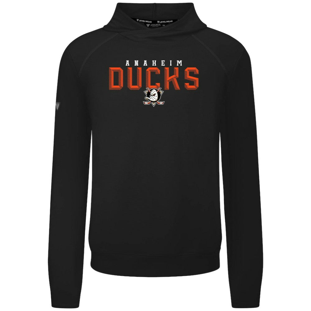 Anaheim Ducks - Levelwear Mandate Carve Tri-Blend Pullover Hoodie Black