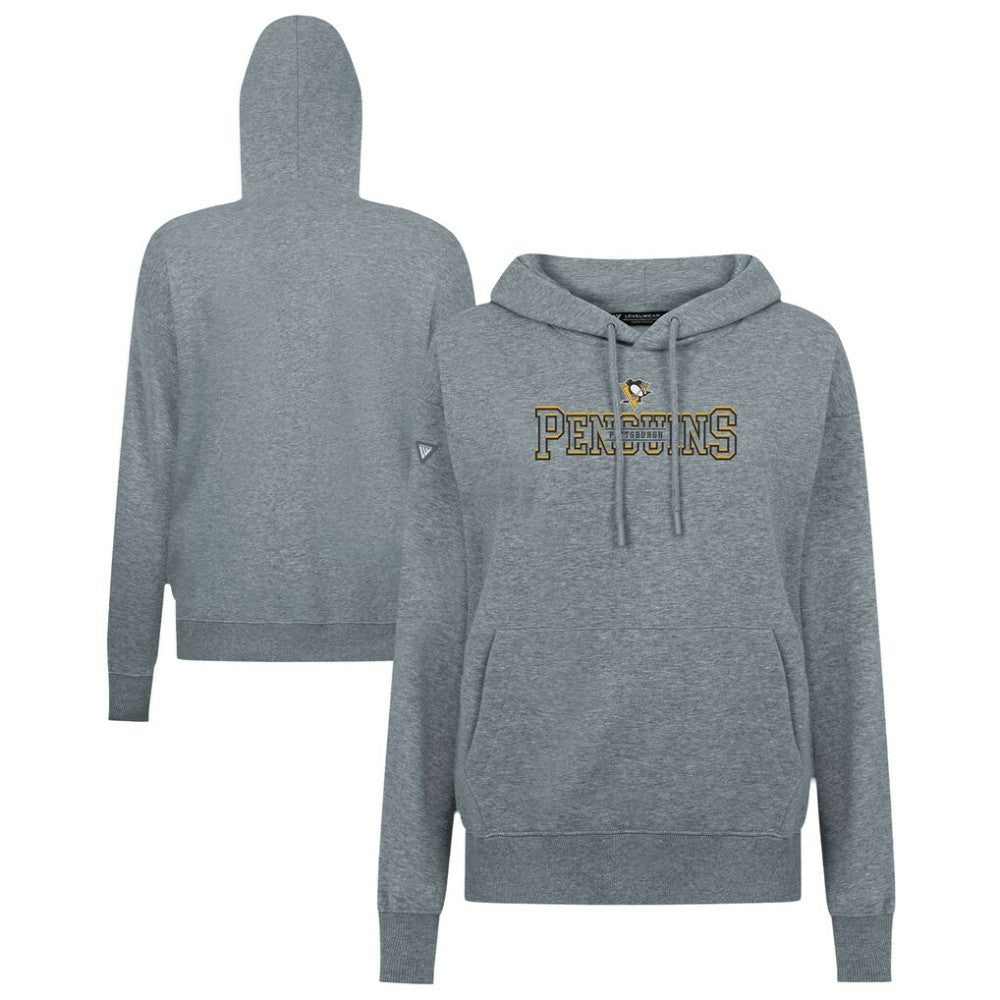 Pittsburgh Penguins Levelwear Women's Adorn Journey Pullover Hoodie Gray