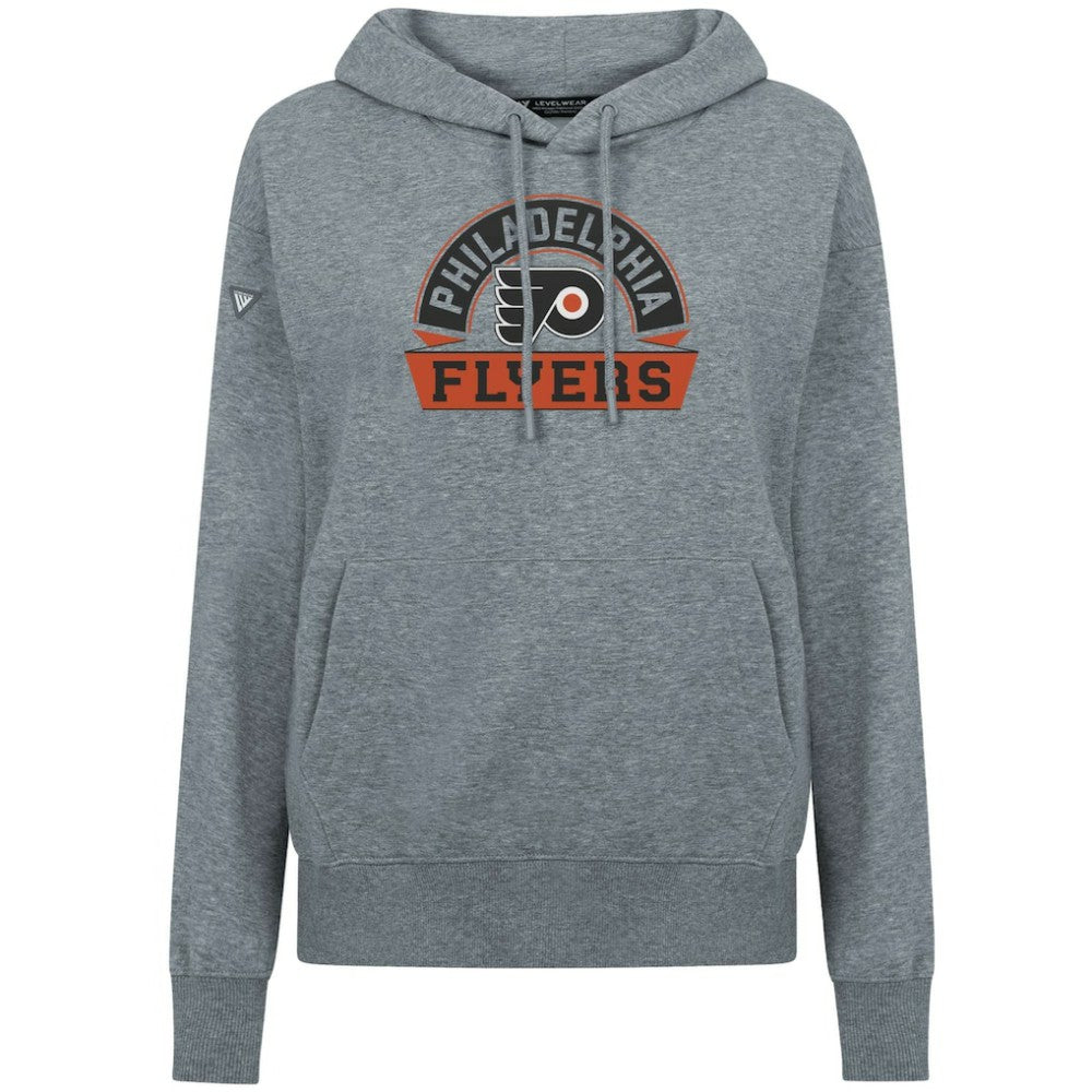 Philadelphia Flyers - Levelwear Women's Adorn Banner Arch Pullover Hoodie Gray