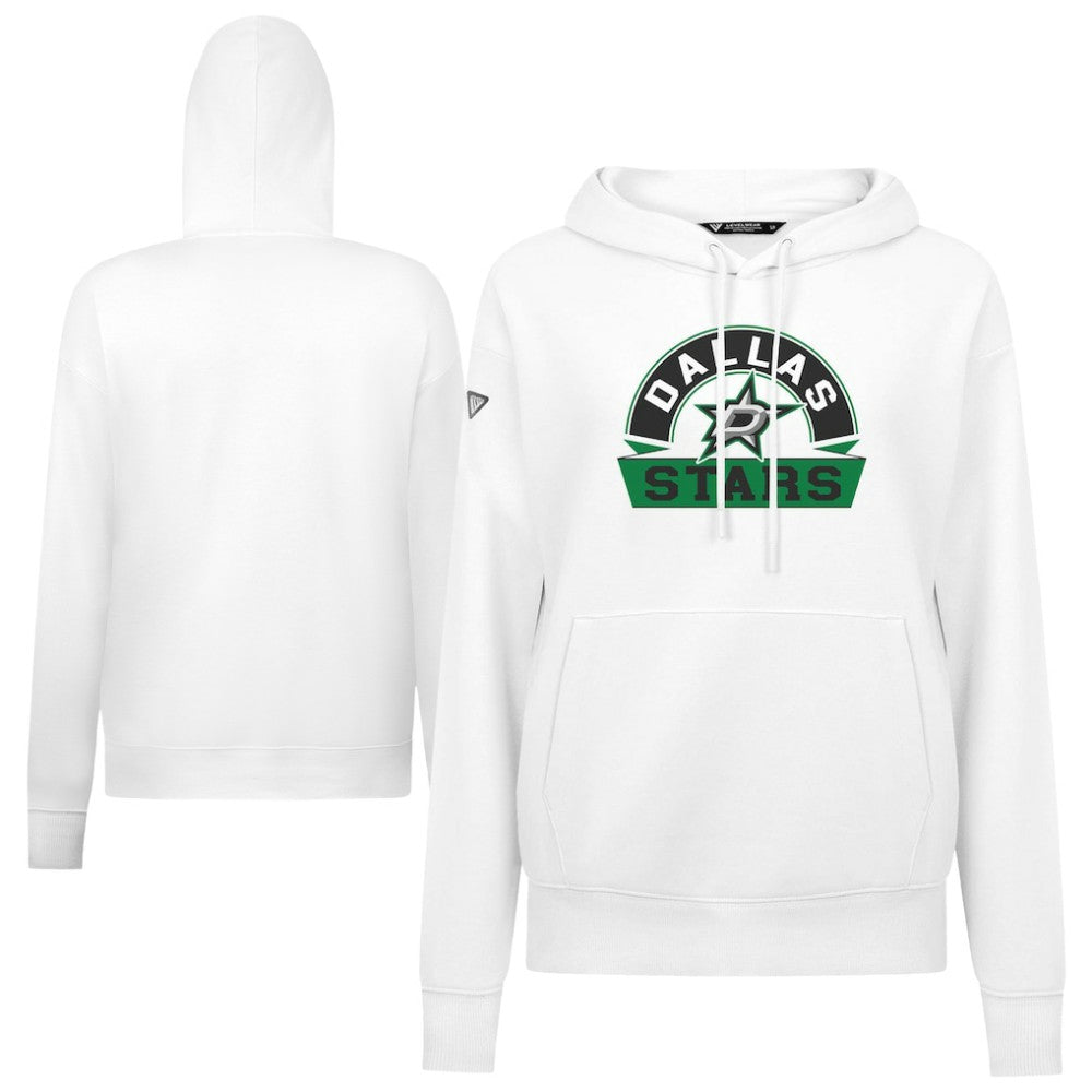 Dallas Stars - Levelwear Women's Adorn Banner Arch Pullover Hoodie White