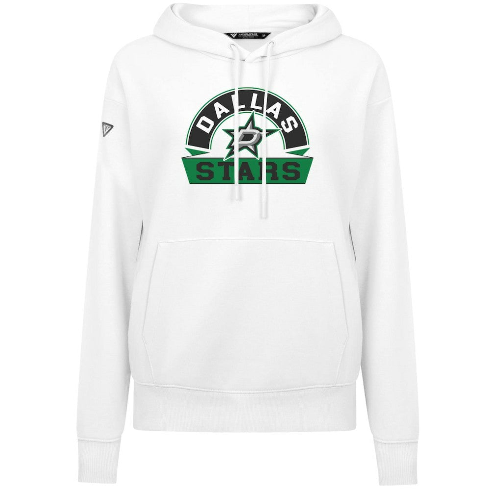 Dallas Stars - Levelwear Women's Adorn Banner Arch Pullover Hoodie White