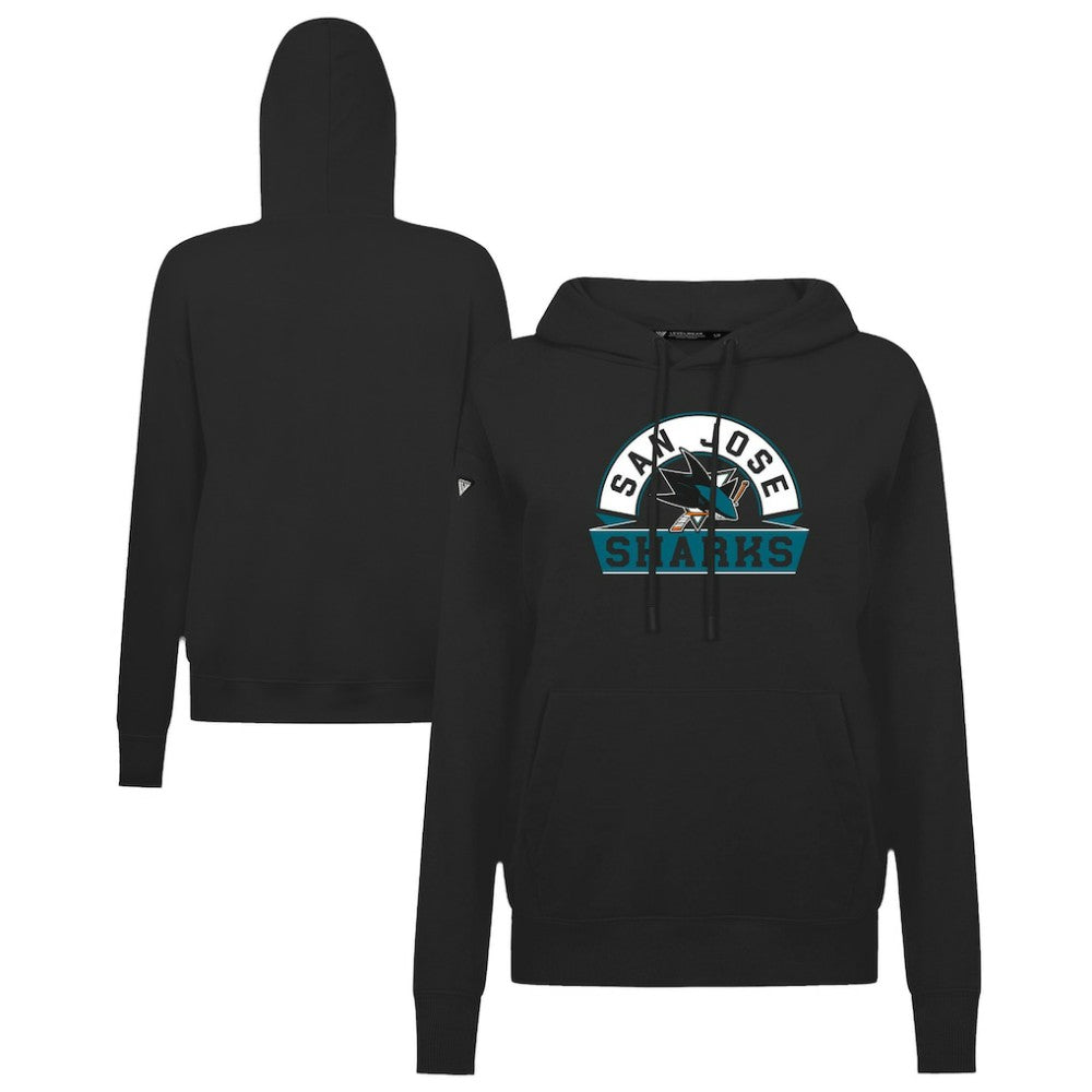 San Jose Sharks - Levelwear Women's Adorn Banner Arch Pullover Hoodie Black