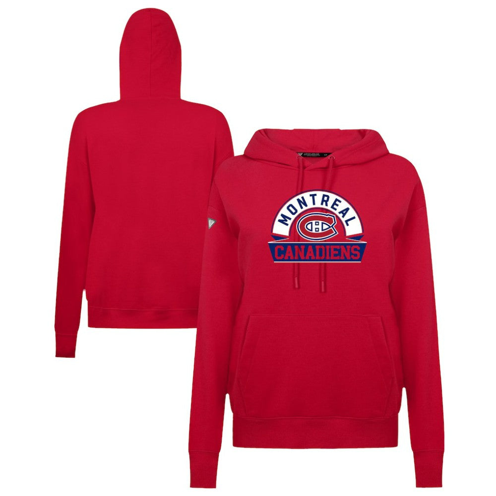 Montreal Canadiens - Levelwear Women's Adorn Banner Arch Pullover Hoodie Red