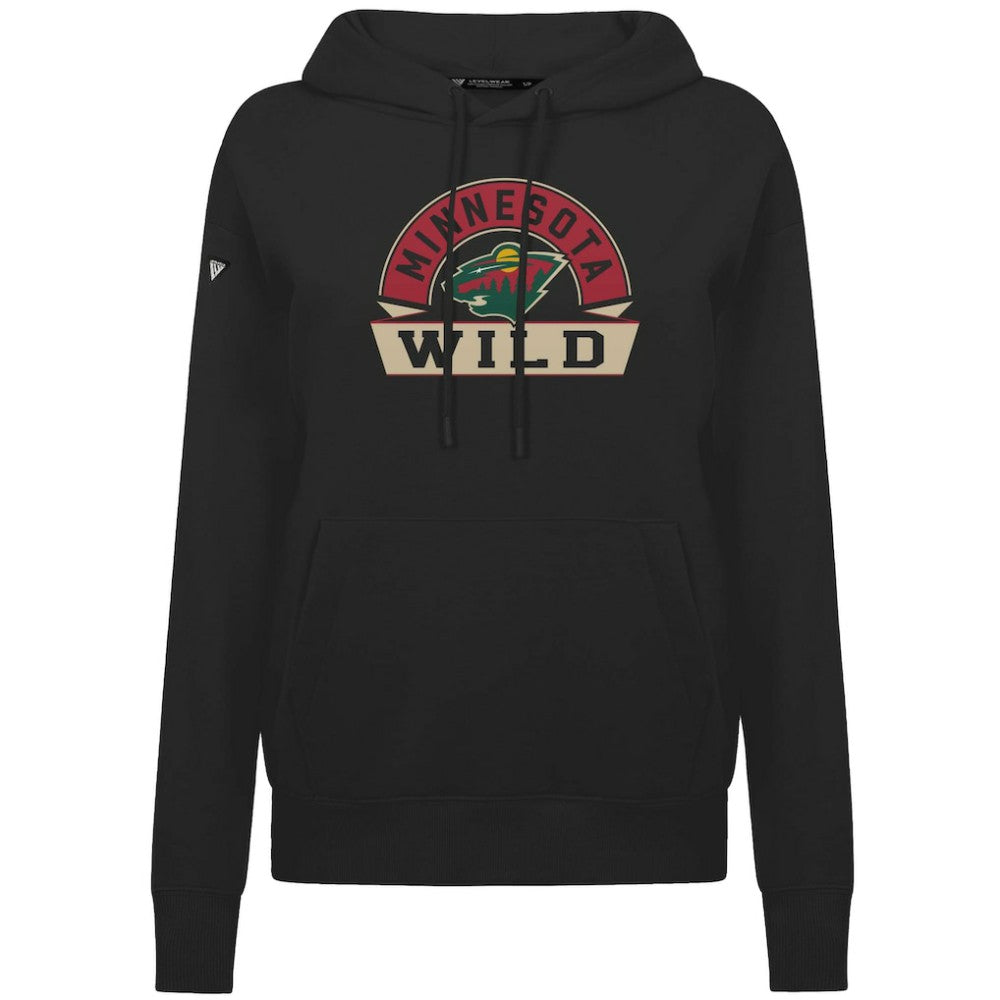 Minnesota Wild - Levelwear Women's Adorn Banner Arch Pullover Hoodie Black