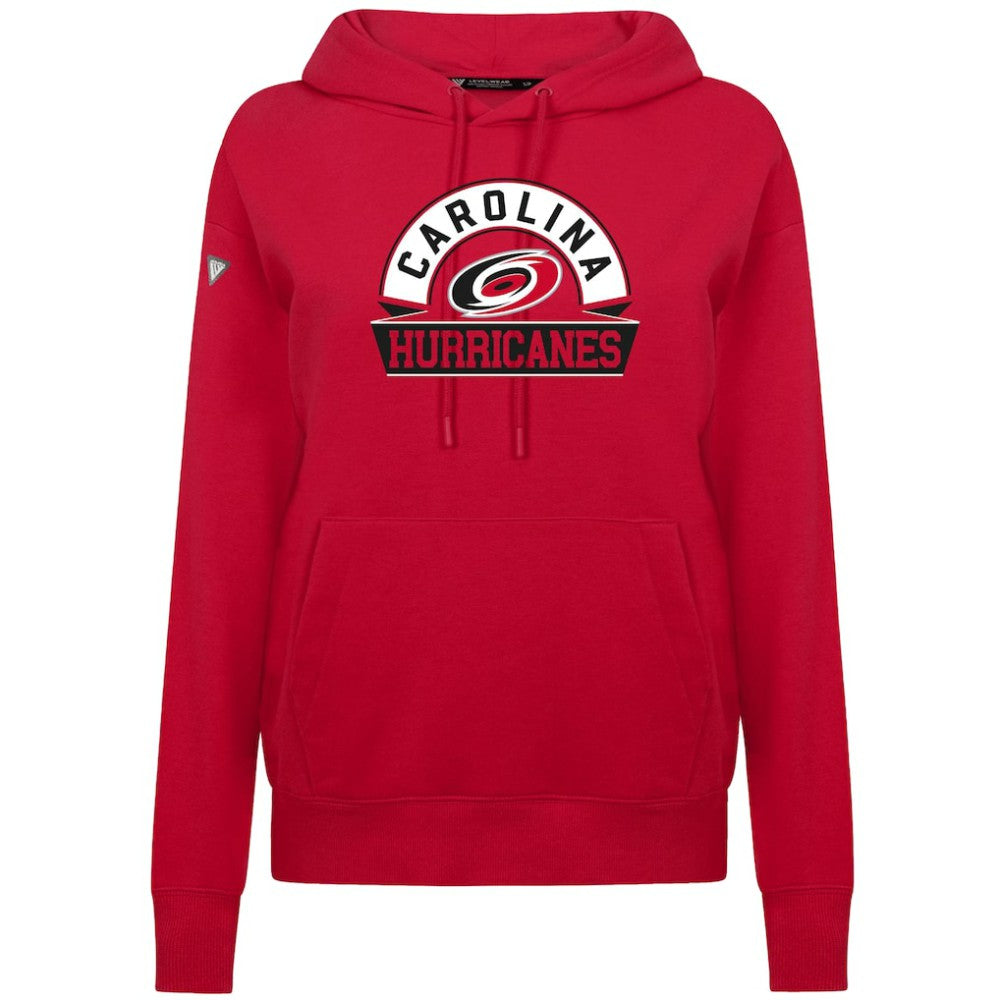 Carolina Hurricanes - Levelwear Women's Adorn Banner Arch Pullover Hoodie Red