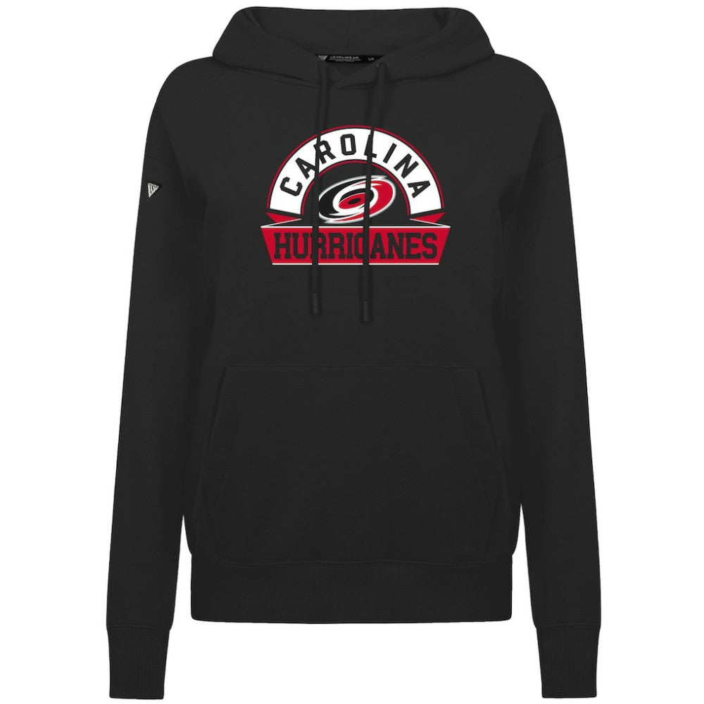 Carolina Hurricanes - Levelwear Women's Adorn Banner Arch Pullover Hoodie Black
