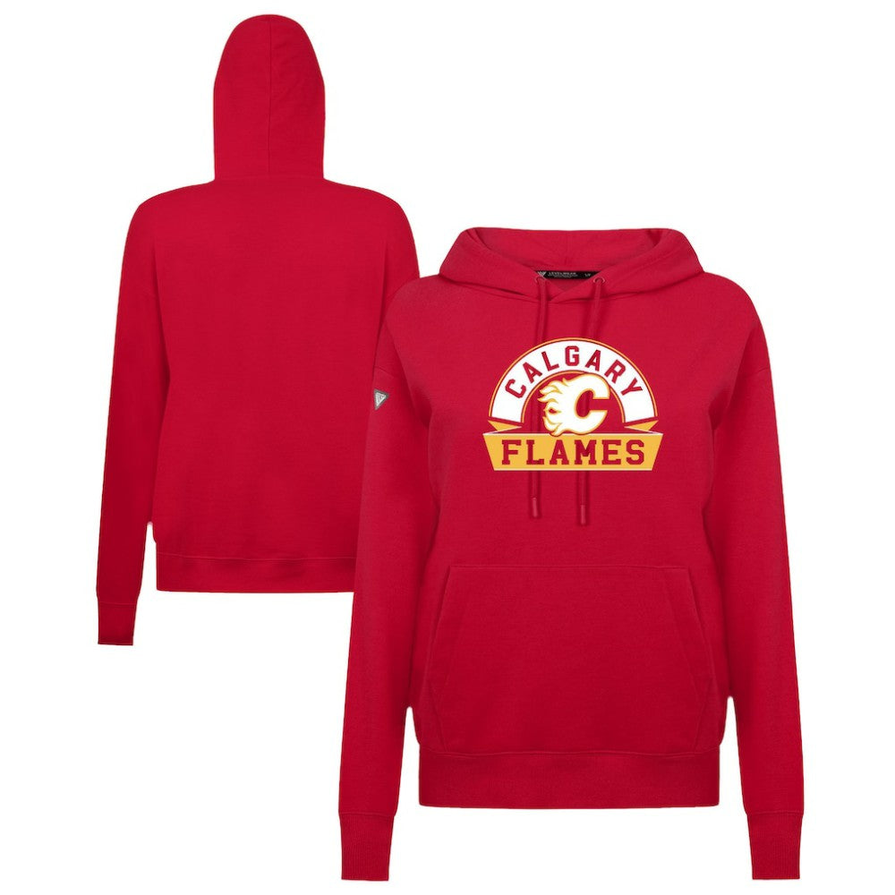 Calgary Flames - Levelwear Women's Adorn Banner Arch Pullover Hoodie Red