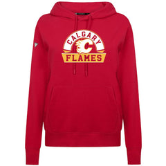 Calgary Flames - Levelwear Women's Adorn Banner Arch Pullover Hoodie Red