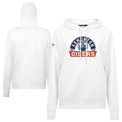 Edmonton Oilers - Levelwear Women's Adorn Banner Arch Pullover Hoodie White
