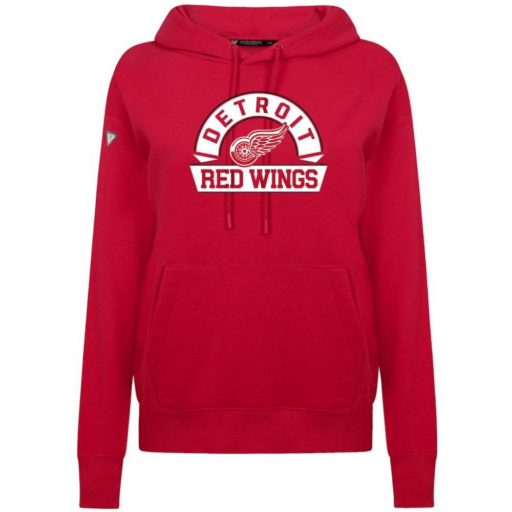 Detroit Red Wings - Levelwear Women's Adorn Banner Arch Pullover Hoodie Red