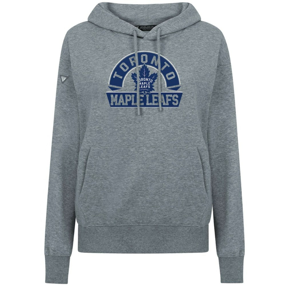 Toronto Maple Leafs - Levelwear Women's Adorn Banner Arch Pullover Hoodie Gray