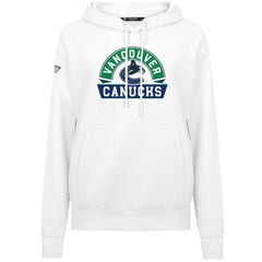 Vancouver Canucks - Levelwear Women's Adorn Banner Arch Pullover Hoodie White