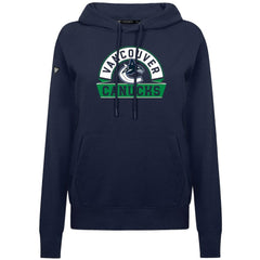 Vancouver Canucks - Levelwear Women's Adorn Banner Arch Pullover Hoodie Navy