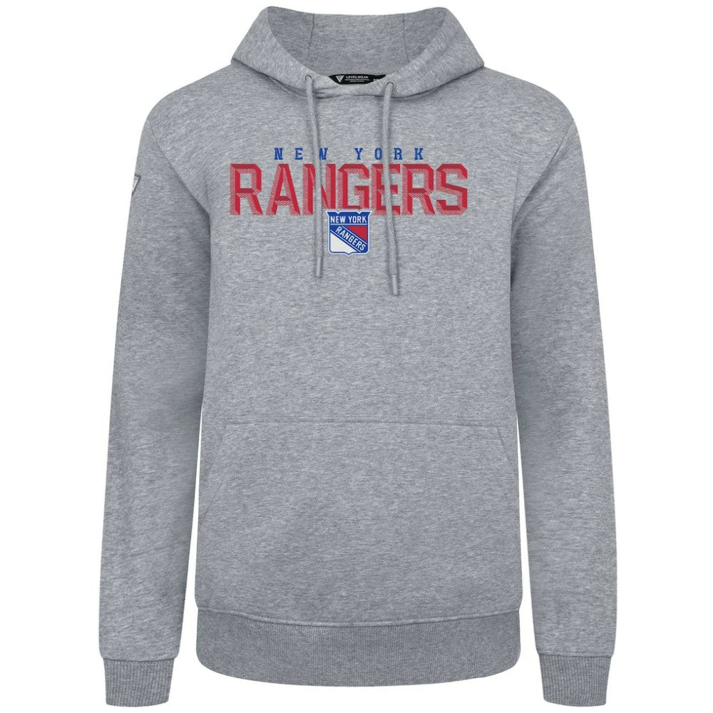New York Rangers Levelwear Podium Carve Pullover Hoodie Gray