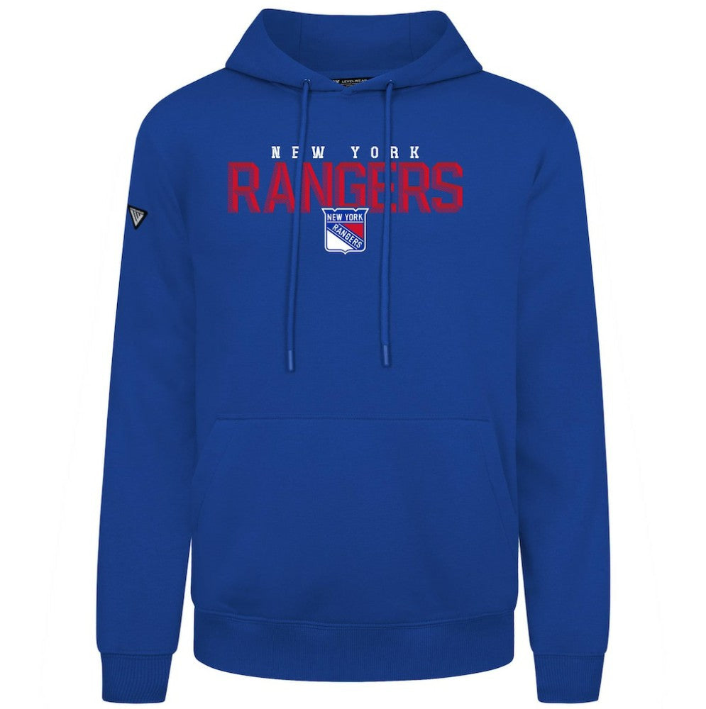 New York Rangers Levelwear Podium Carve Pullover Hoodie Royal