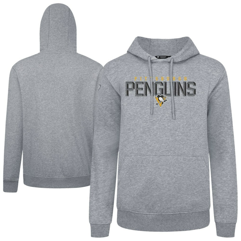 Pittsburgh Penguins Levelwear Podium Carve Pullover Hoodie Gray