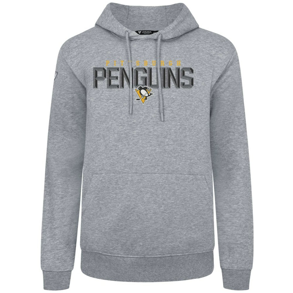 Pittsburgh Penguins Levelwear Podium Carve Pullover Hoodie Gray