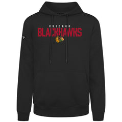 Chicago Blackhawks Levelwear Podium Carve Pullover Hoodie Black