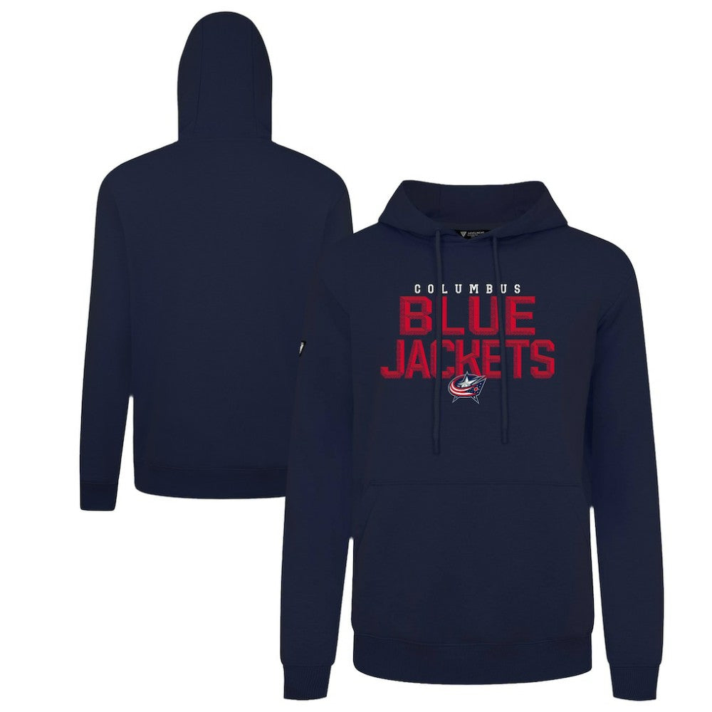 Columbus Blue Jackets - Levelwear Podium Carve Pullover Hoodie Navy