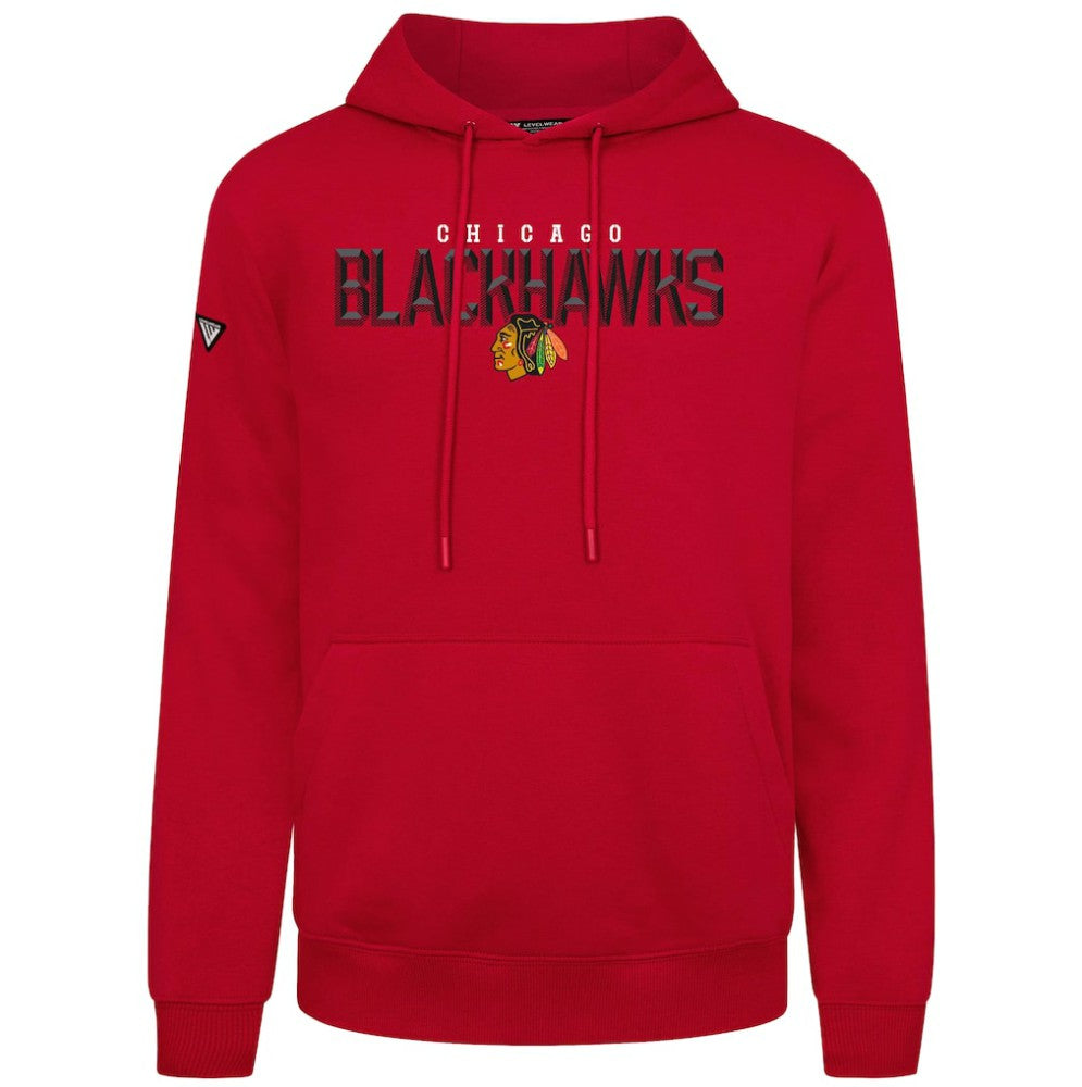 Chicago Blackhawks Levelwear Podium Carve Pullover Hoodie Red