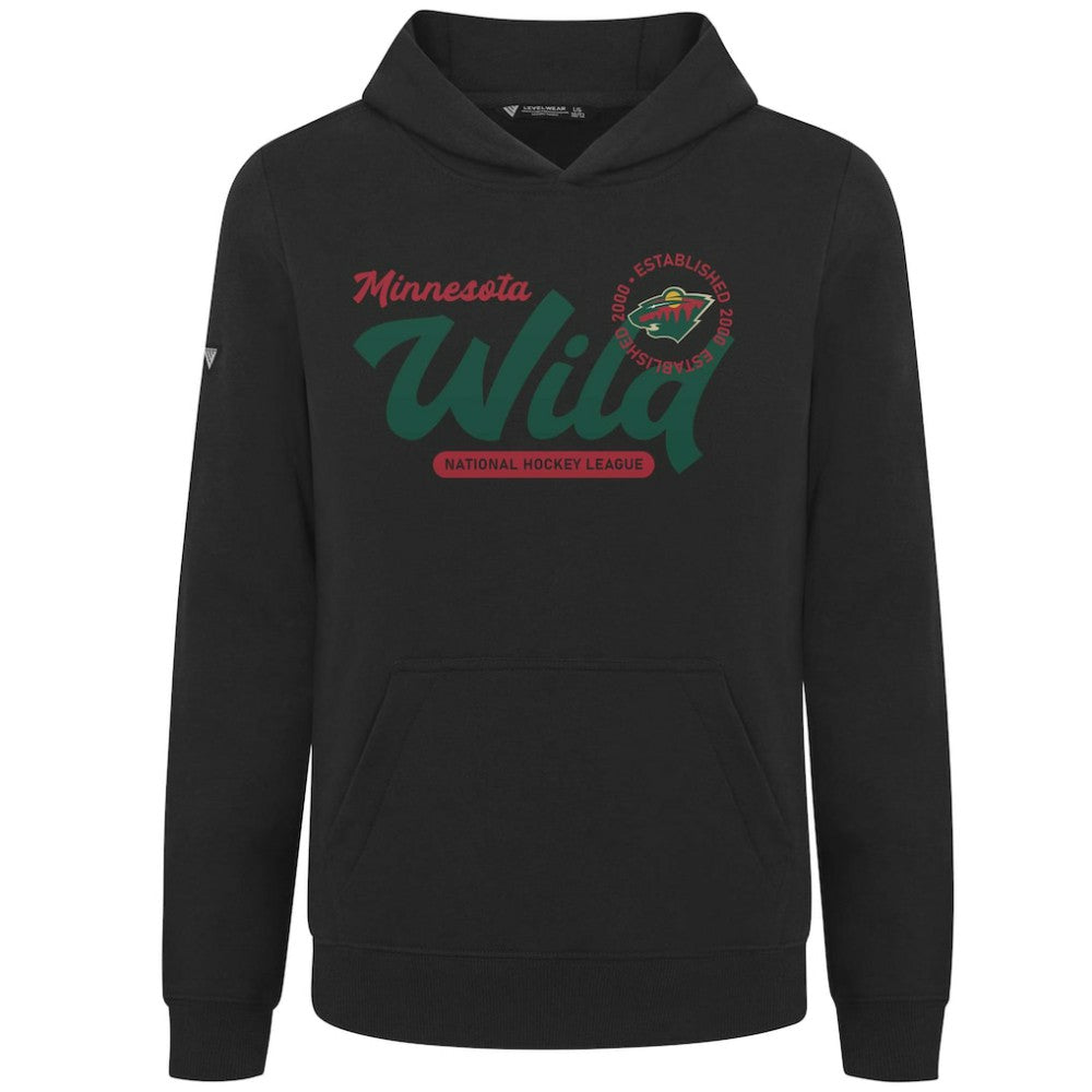 Minnesota Wild - Levelwear Youth Podium Monument Pullover Hoodie Black