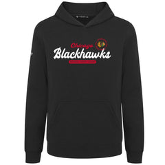 Chicago Blackhawks Levelwear Youth Podium Monument Pullover Hoodie Black