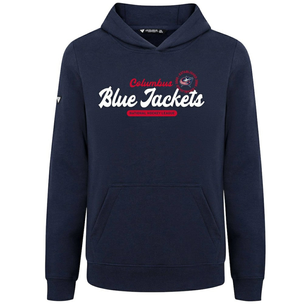 Columbus Blue Jackets - Levelwear Youth Podium Monument Pullover Hoodie Navy