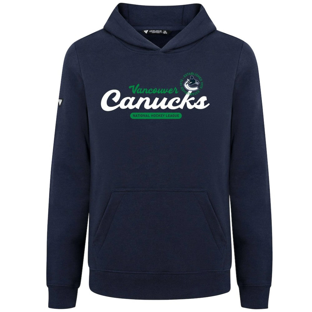 Vancouver Canucks - Levelwear Youth Podium Monument Pullover Hoodie Navy