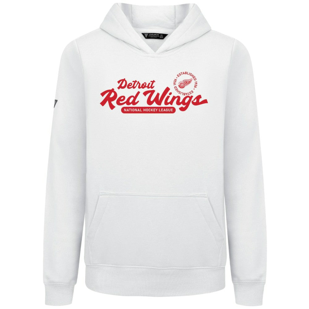Detroit Red Wings - Levelwear Youth Podium Monument Pullover Hoodie White
