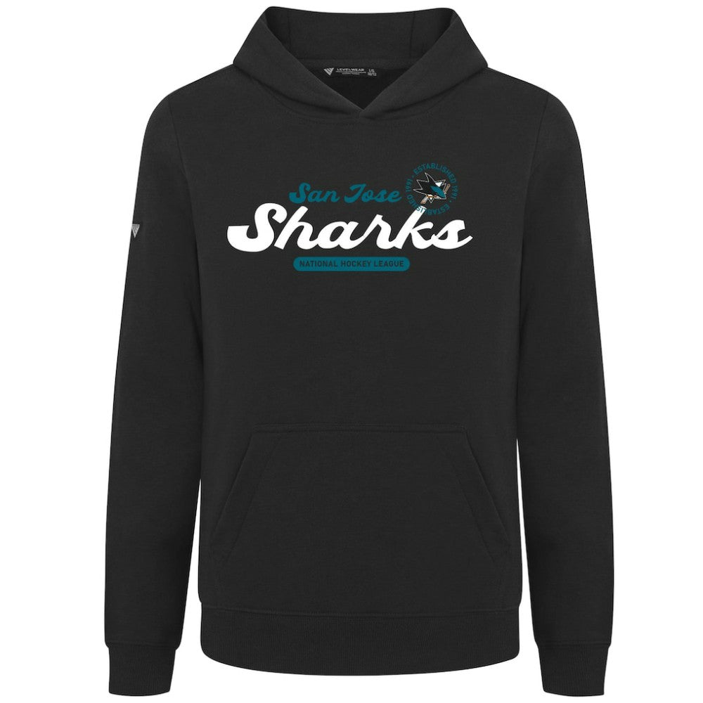 San Jose Sharks - Levelwear Youth Podium Monument Pullover Hoodie Black