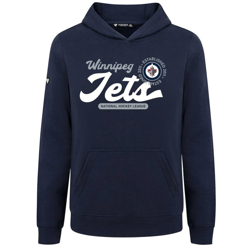 Winnipeg Jets - Levelwear Youth Podium Monument Pullover Hoodie Navy