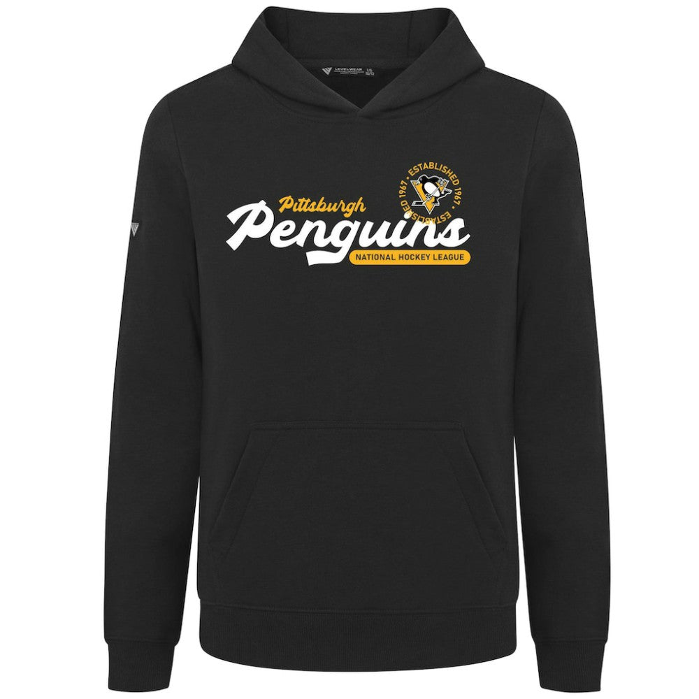 Pittsburgh Penguins Levelwear Youth Podium Monument Pullover Hoodie Black