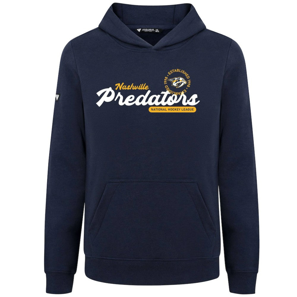 Nashville Predators - Levelwear Youth Podium Monument Pullover Hoodie Navy