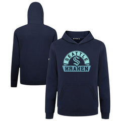 Seattle Kraken Levelwear Youth Podium Banner Arch Pullover Hoodie Navy