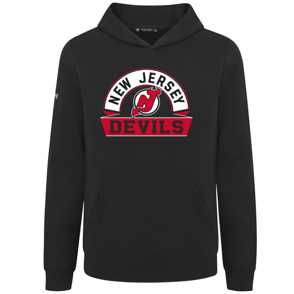 New Jersey Devils - Levelwear Youth Podium Banner Arch Pullover Hoodie Black