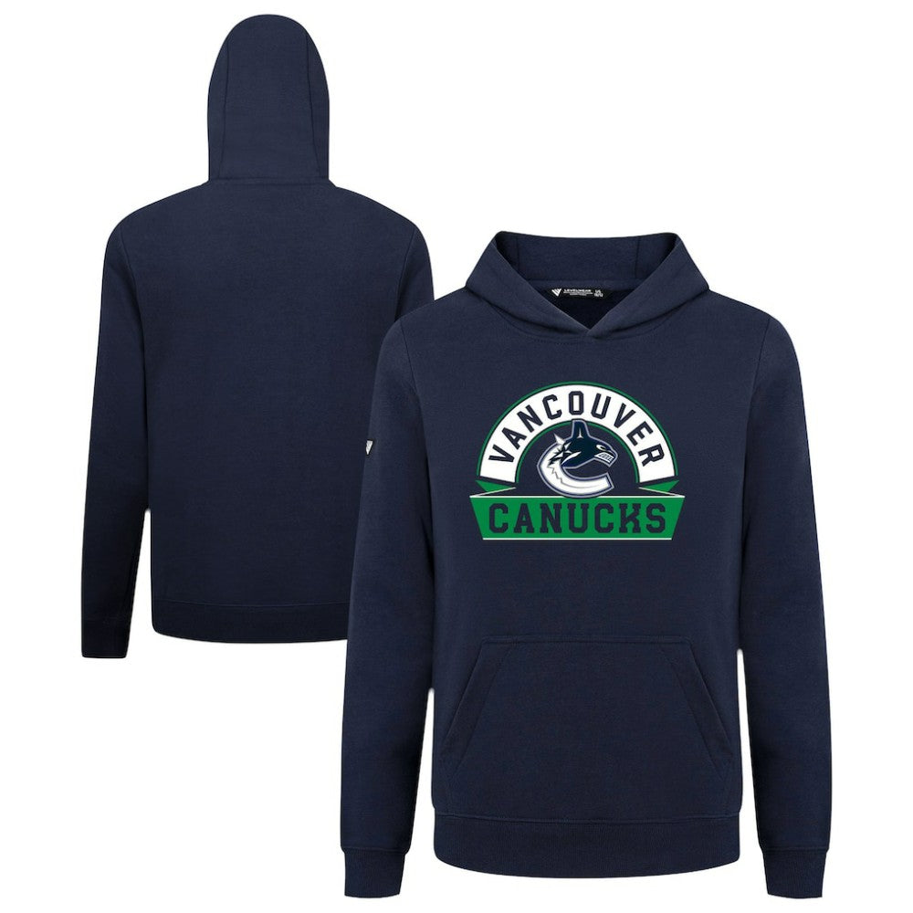 Vancouver Canucks - Levelwear Youth Podium Banner Arch Pullover Hoodie Navy