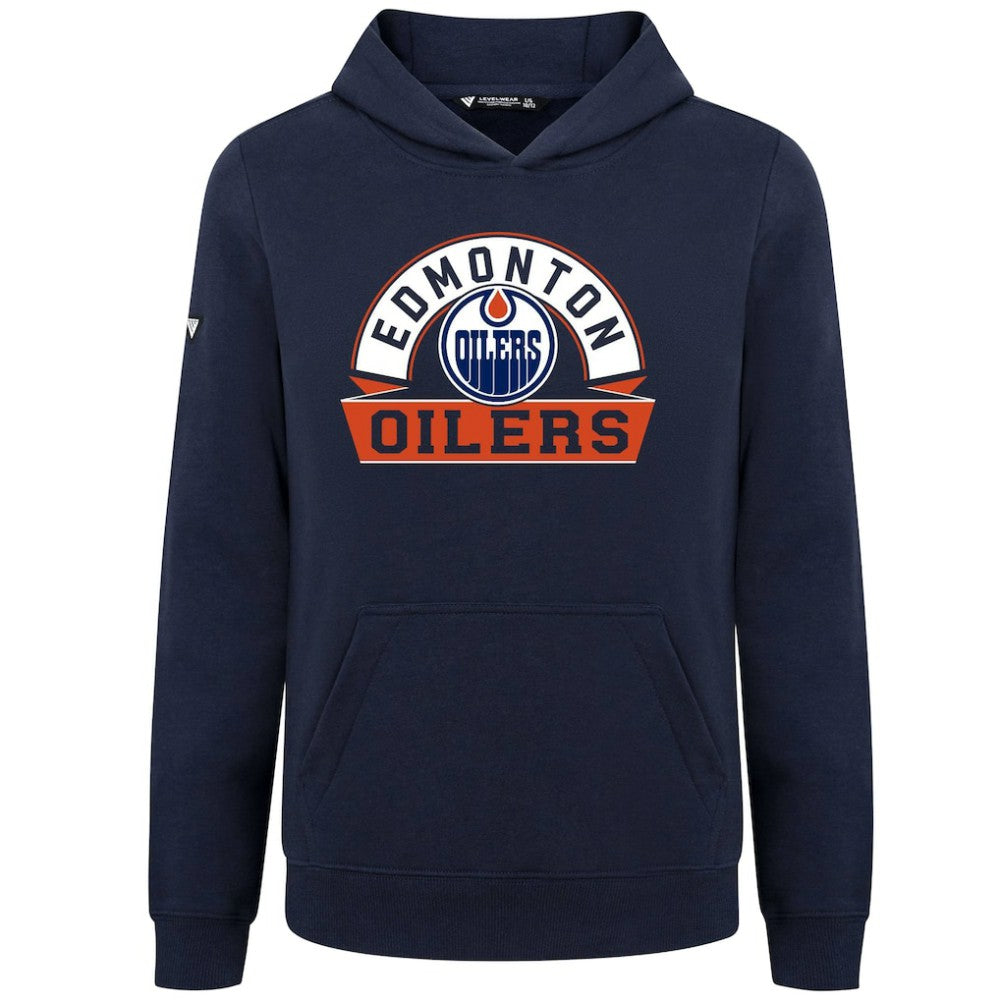 Edmonton Oilers - Levelwear Youth Podium Banner Arch Pullover Hoodie Navy