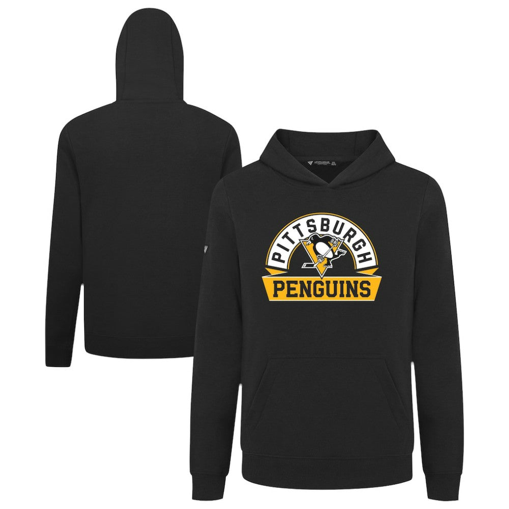 Pittsburgh Penguins Levelwear Youth Podium Banner Arch Pullover Hoodie Black