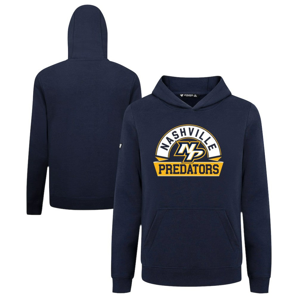 Nashville Predators - Levelwear Youth Podium Banner Arch Pullover Hoodie Navy
